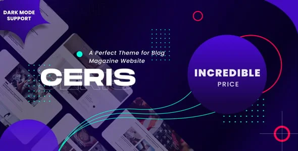 Ceris - Magazine and Blog WordPress Theme — homepage layout