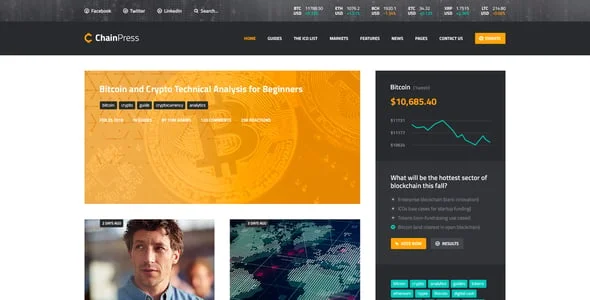 ChainPress | Financial & Business Blog WordPress Theme — blog and article listing
