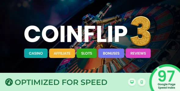 Coinflip - Casino Affiliate & Gambling WordPress Theme — homepage layout