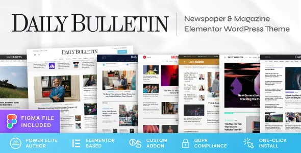 Daily Bulletin - Magazine & Newspaper WordPress Theme — homepage layout