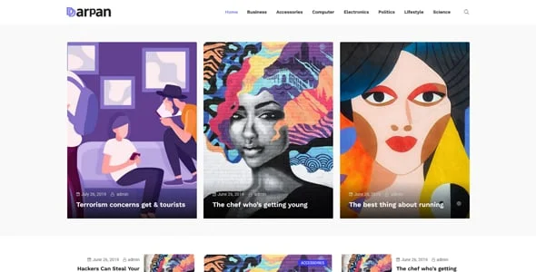 Darpan - News Magazine WordPress Theme — design detail view