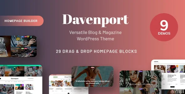 Davenport - Versatile Blog and Magazine WordPress Theme — homepage layout