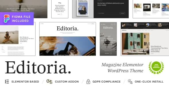 Editoria - Newspaper & Magazine WordPress Theme — homepage layout