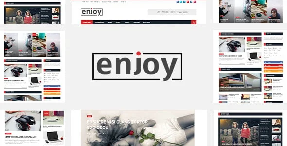 Enjoy - WordPress Magazine and Blog Theme — homepage layout