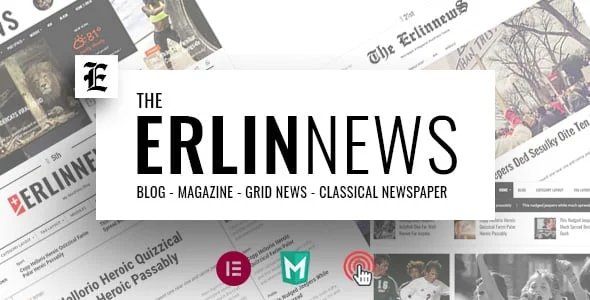 Erlinews – Modern and Classical Newspaper Theme — homepage layout