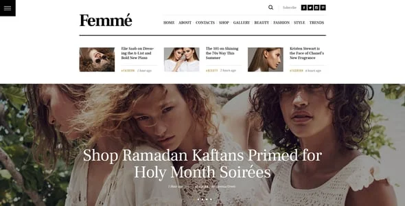 Femme - Fashion Blog & Style Magazine WordPress Theme + RTL — blog and article listing