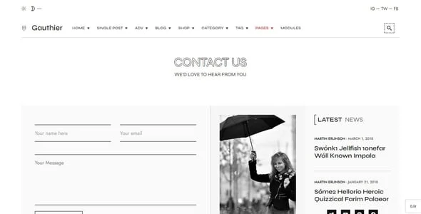 Gauthier –  Multipurpose Newspaper Theme — interior page design