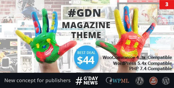 GDN Magazine Theme — homepage layout