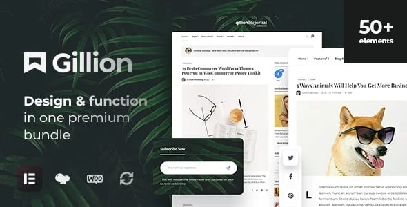 Gillion | Multi-Concept Blog/Magazine & Shop WordPress AMP Theme — homepage layout