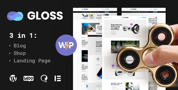 Gloss | Viral News Magazine WordPress Blog Theme + Shop — homepage layout