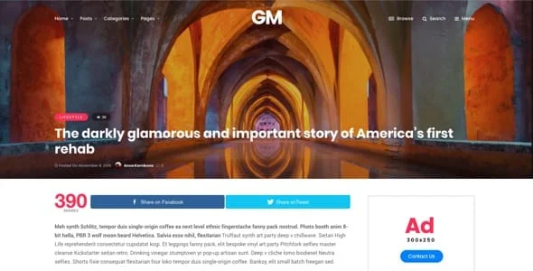 Grand Magazine | Blog WordPress — design detail view