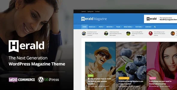 Herald - Newspaper & News Portal WordPress Theme — homepage layout