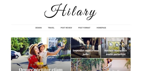 Hilary - Magazine and Blog WordPress Theme — homepage layout