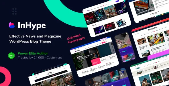 InHype - Blog & Magazine WordPress Theme — homepage layout