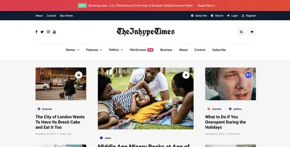 InHype - Blog & Magazine WordPress Theme — single post layout