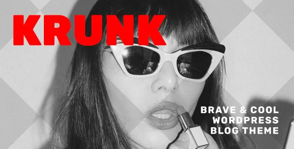 Krunk - Brave & Cool WordPress Blog Theme — homepage layout