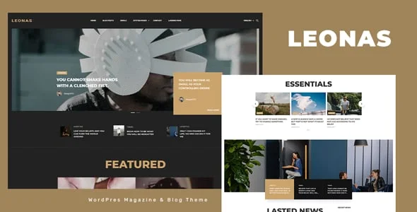 Leonas - Magazine and Blog WordPress Theme — homepage layout