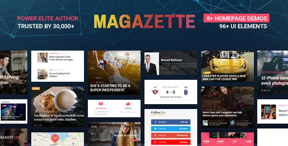 Magazette - News & Magazine WordPress Theme — homepage layout