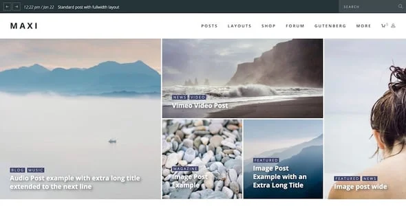 Maxi - Gutenberg Magazine & News Theme — blog and article listing