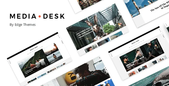 MediaDesk - Magazine WordPress Theme — homepage layout