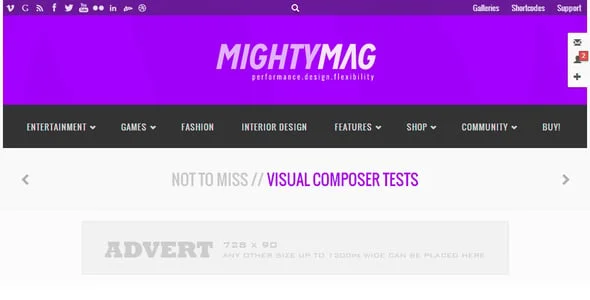 MightyMag - Magazine, Shop, Community WP Theme — interior page design