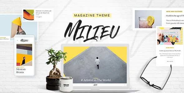 Milieu - Art, Style and Culture Magazine WordPress Theme — homepage layout