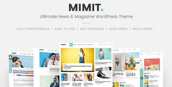 Mimit - Ultimate News & Magazine WordPress Theme — homepage layout