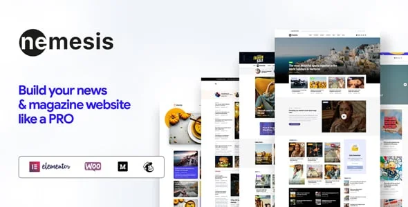 Nemesis - News & Magazine WordPress Theme — homepage layout