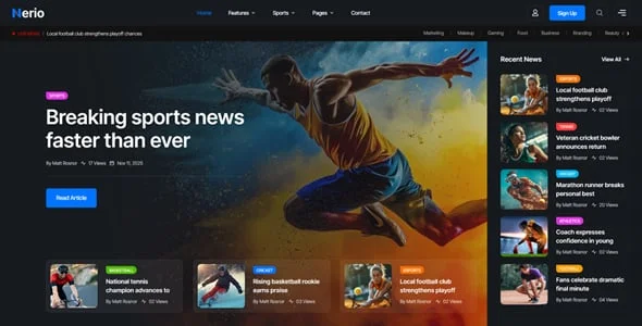 Nerio – News Magazine WordPress Theme — single post layout