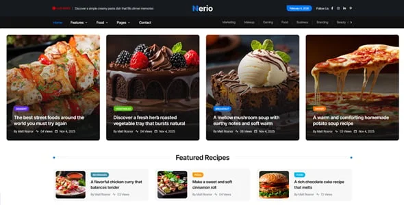 Nerio – News Magazine WordPress Theme — design detail view