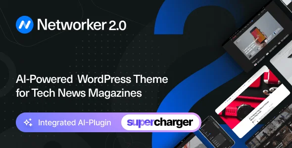 Networker - Tech News WordPress Theme with Dark Mode — homepage layout
