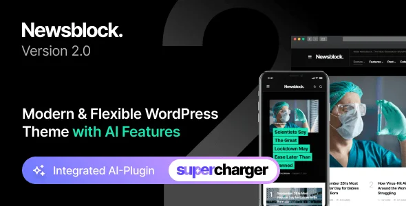 Newsblock - News & Magazine WordPress Theme with Dark Mode — homepage layout