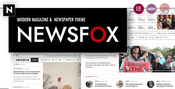 Newsfox –  Newspaper and Magazine WordPress Theme — homepage layout