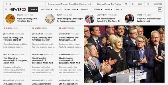 Newsfox –  Newspaper and Magazine WordPress Theme — blog and article listing