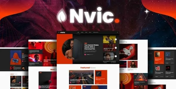 Nvic - Magazine and Blog WordPress Theme — homepage layout