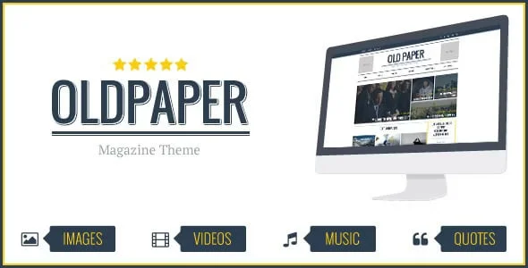 OldPaper - Ultimate Magazine & Blog Theme — homepage layout