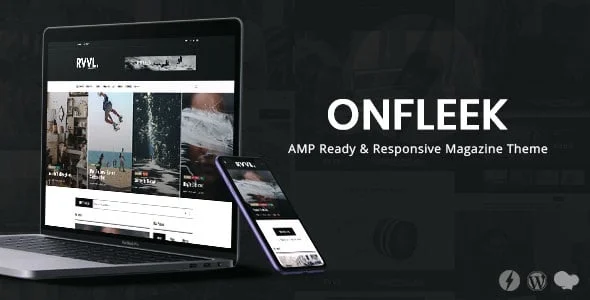 Onfleek - AMP Ready and Responsive Magazine Theme — homepage layout