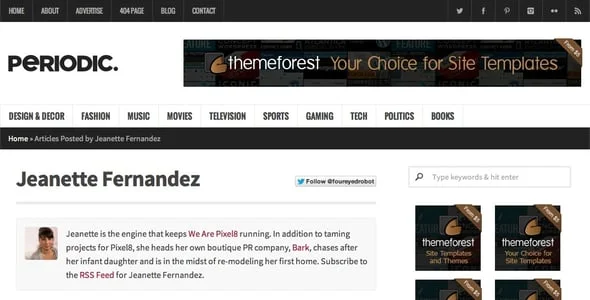 Periodic - A Premium WordPress Magazine Theme — interior page design