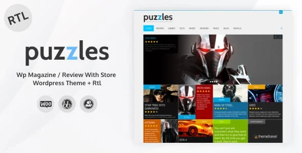 Puzzles | WP Magazine / Review with Store WordPress Theme + RTL — homepage layout