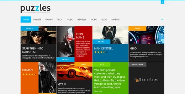 Puzzles | WP Magazine / Review with Store WordPress Theme + RTL — blog and article listing