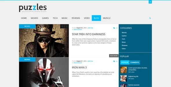 Puzzles | WP Magazine / Review with Store WordPress Theme + RTL — interior page design