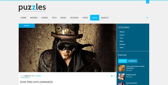 Puzzles | WP Magazine / Review with Store WordPress Theme + RTL — design detail view