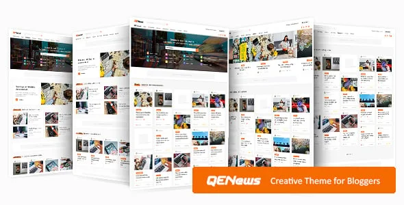 Qenews - Creative WordPress Theme for Bloggers — homepage layout