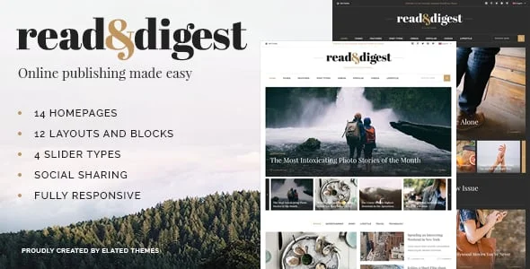 Read and Digest - Newspaper WordPress Theme — homepage layout