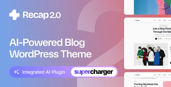 Recap - Modern Thematic Blog WordPress Theme — homepage layout