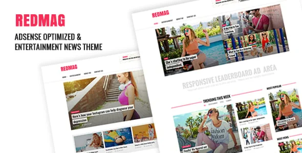 RedMag - AdSense Optimized & Entertainment News Theme — homepage layout