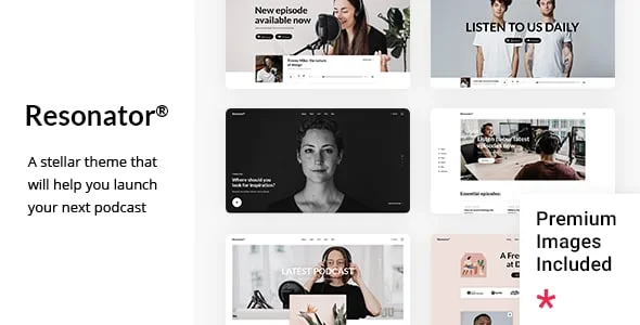 Resonator - Podcast WordPress Theme — homepage layout