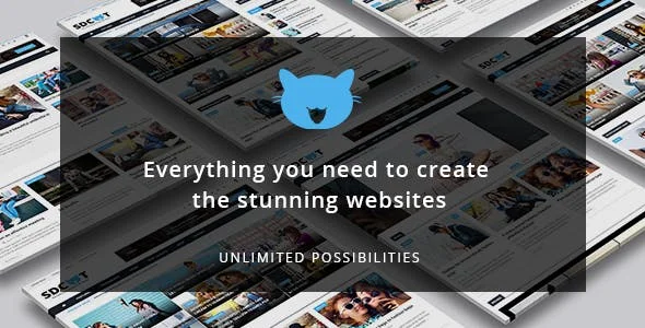 Shadowcat - News and Magazine WordPress Theme — homepage layout