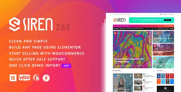 Siren  - News Magazine Elementor WordPress Theme — homepage layout