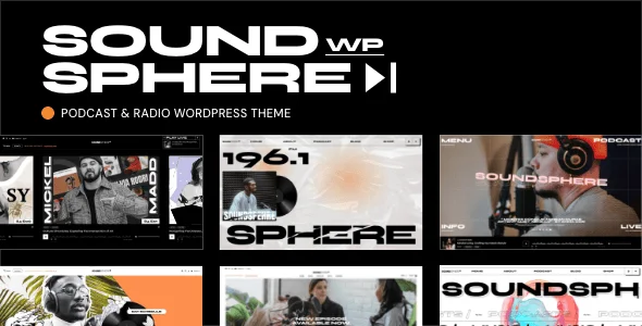 SoundSphere - Podcast & Radio WordPress Theme — homepage layout